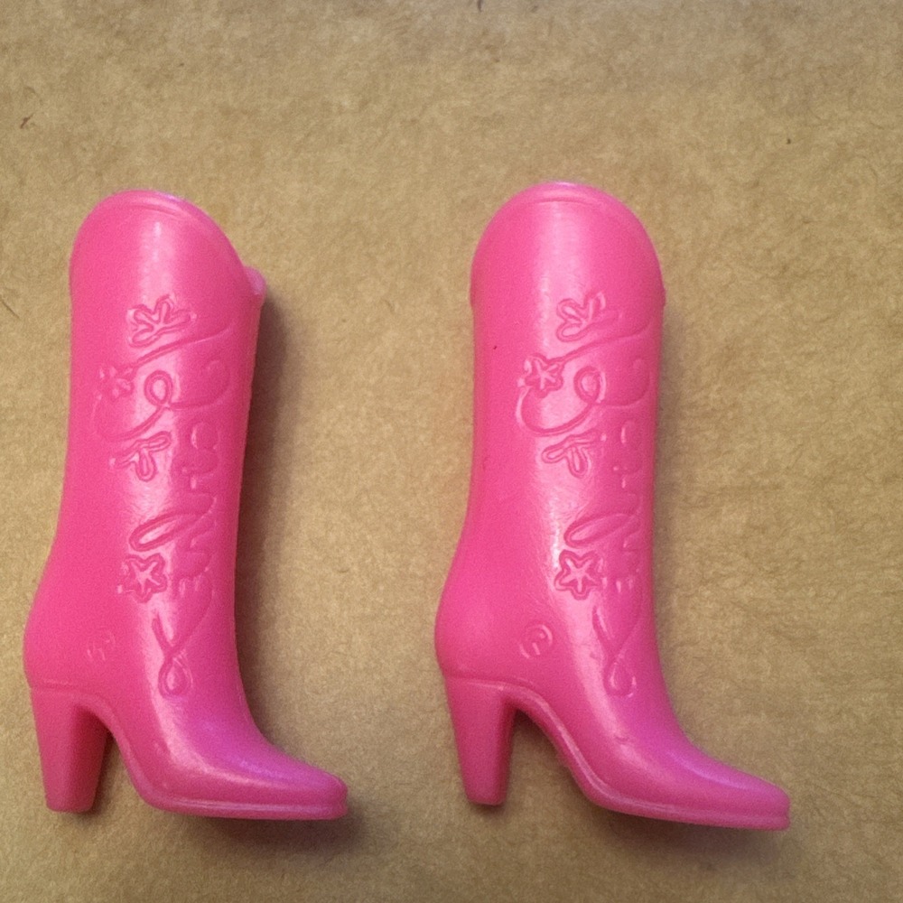 Mattel Barbie Doll Hot Pink Cowboy Boots Shoes Heels
